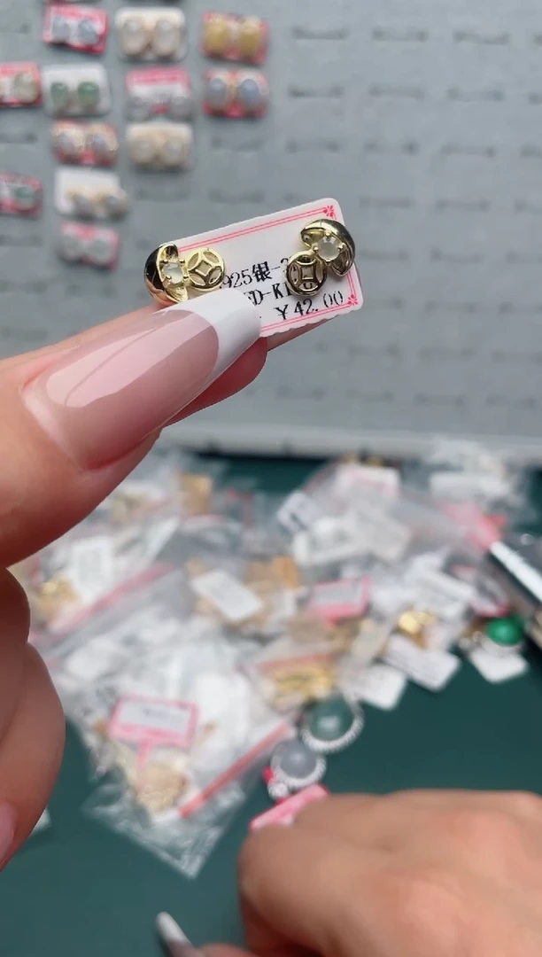翡翠银S925镶嵌吊坠(不含链)、