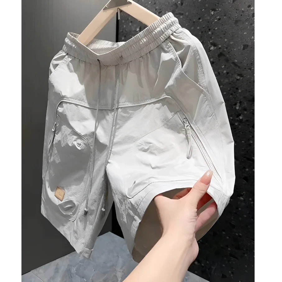 速干工装短裤男款夏季外穿高级感痞帅中裤薄款休闲运动宽松五分裤