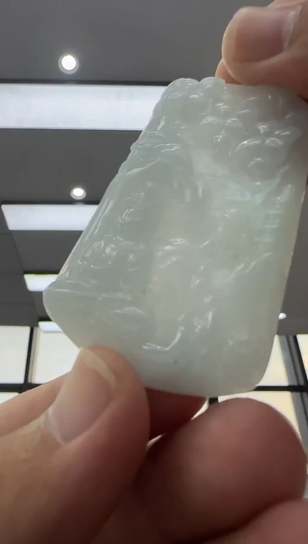 颈饰未镶嵌翡翠天然翡翠A货孤品一件