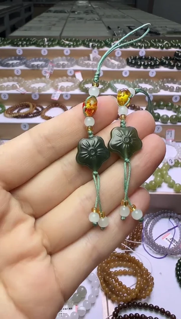 和田玉未镶嵌手机链27号链接卡mm多样性发一