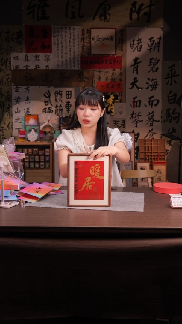 国画?****。962-10寸 ss框 手写 暖居-云