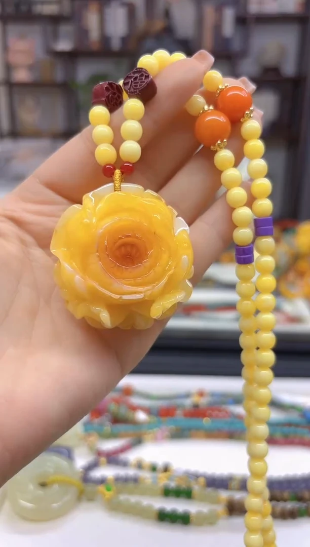 【闪购商品】蜜蜡毛衣链未镶嵌M635