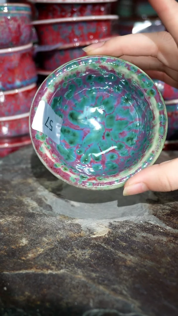 摆件陶精品窑变钧瓷茶器