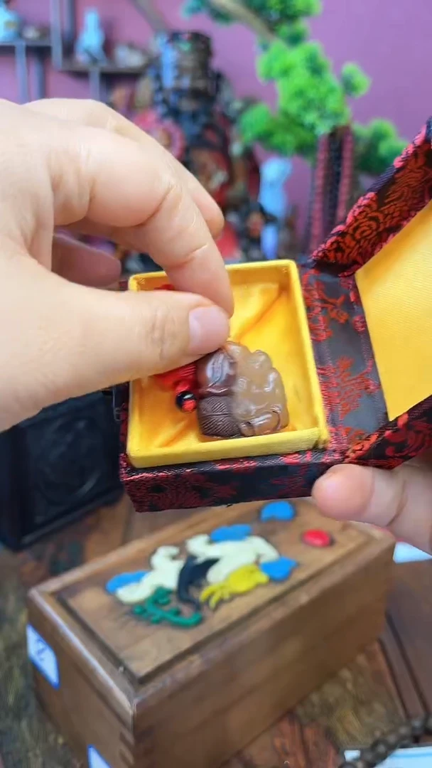 【闪购商品】木中之❤王妍妍批发96-童子挂寿山木盒