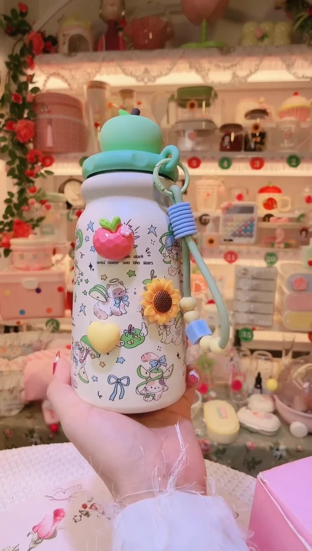 青苹果保温杯——手工制作品质好！