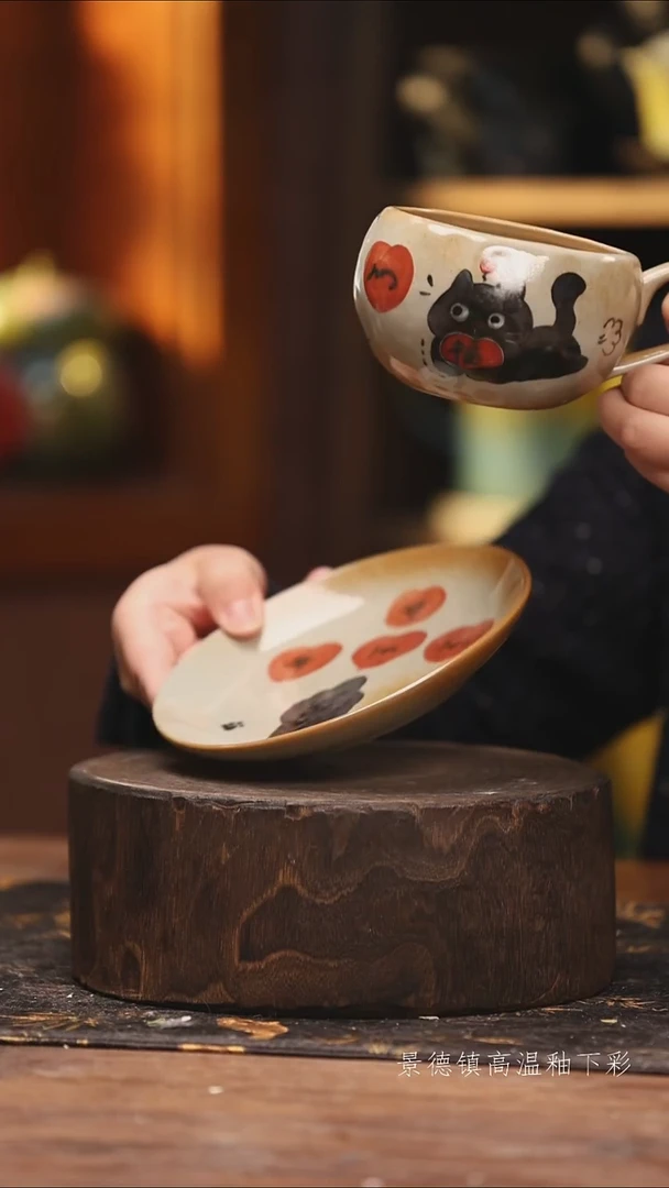 陶瓷景德镇高温釉下手绘陶瓷@L501@