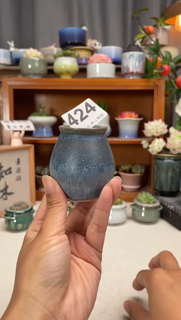 瓷片424知木小芳花盆