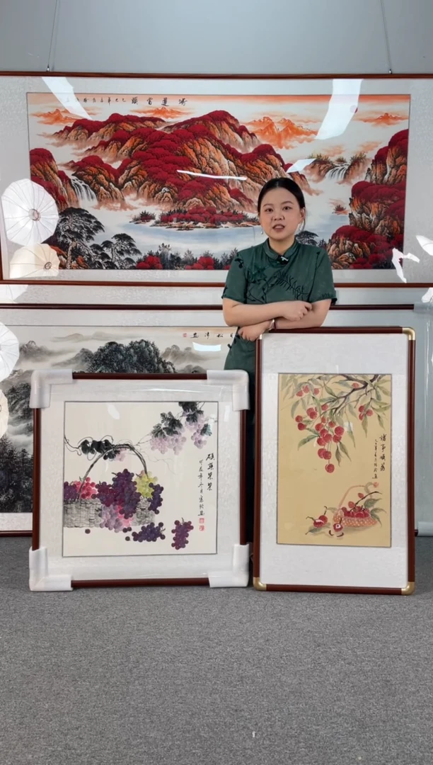 国画顺荔100*62纯手绘国画