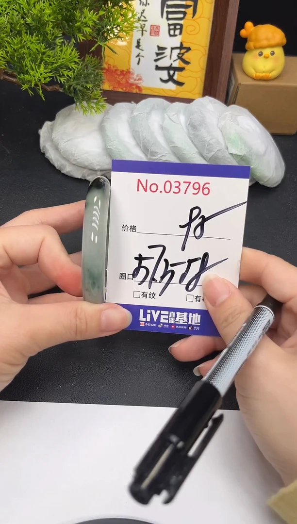 未镶嵌手镯翡翠3796