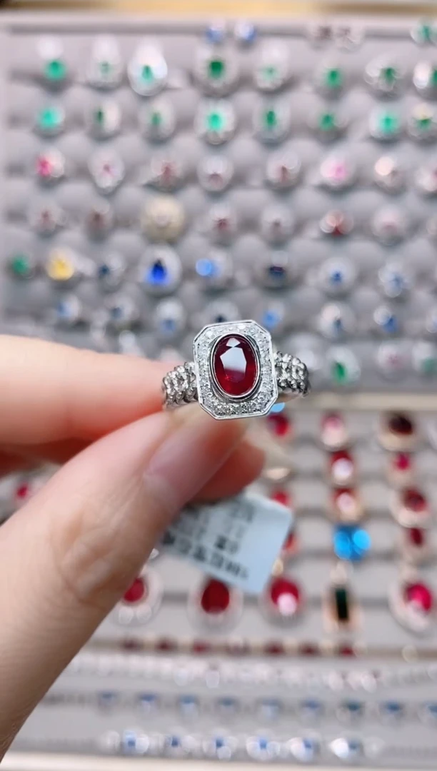 【闪购商品】红宝石18K金戒指18K金镶嵌1