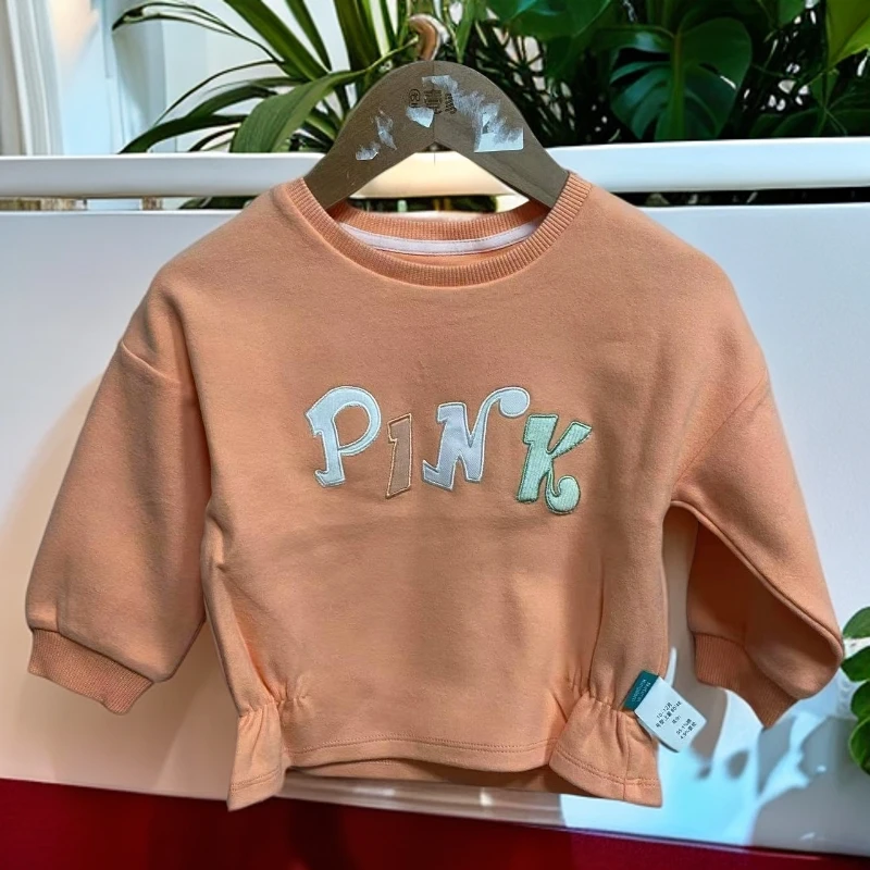 优儿宝贝1132106女宝针织卫衣儿童宽松休闲上衣女孩洋气韩范衣服