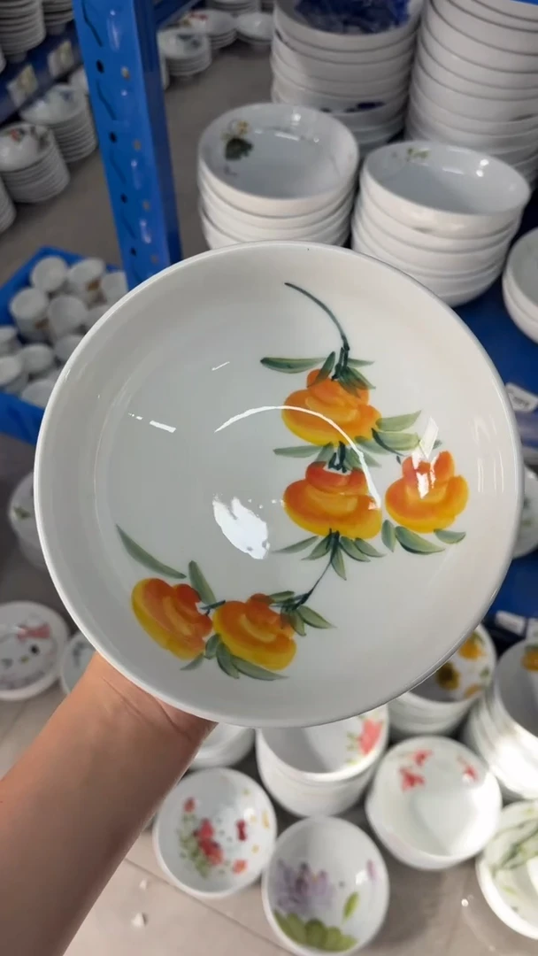 瓷片景德镇陶瓷食品级手绘釉中彩-大胖碗