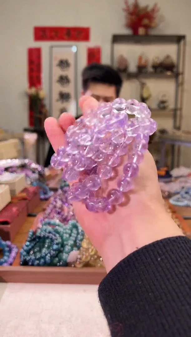 【闪购商品】紫晶手串未镶嵌11.5mm玻利维亚紫水（多样性发其一）