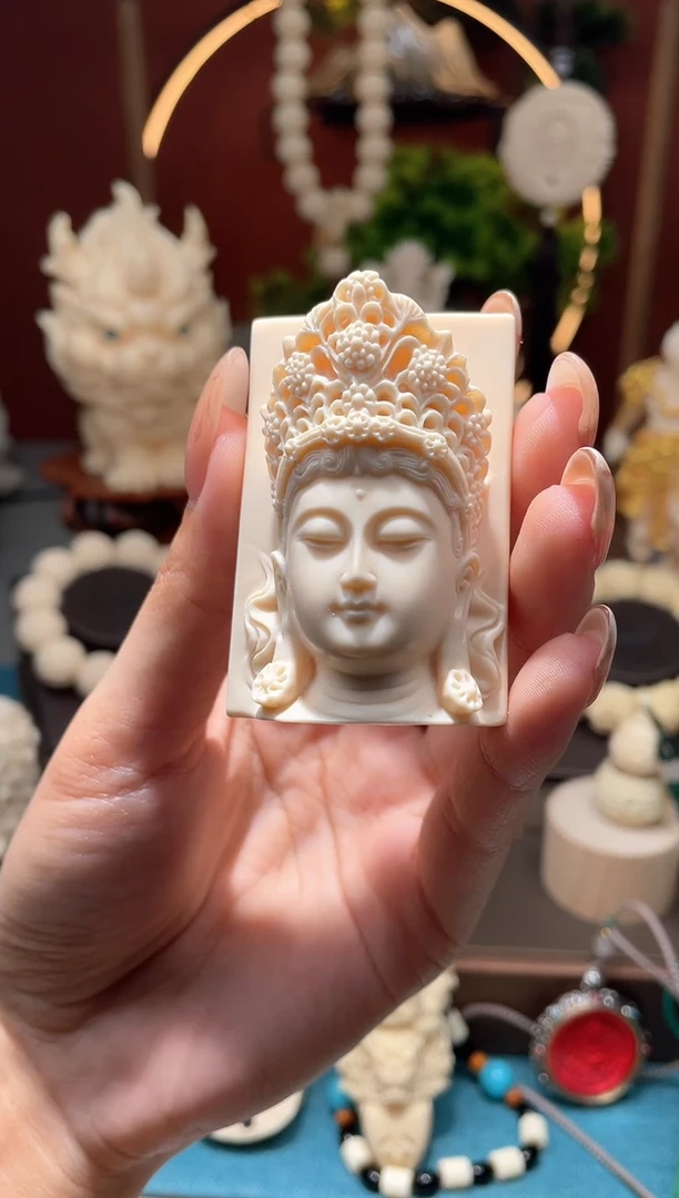 【闪购商品】菩提根/象牙果吊坠【重工版】观音头