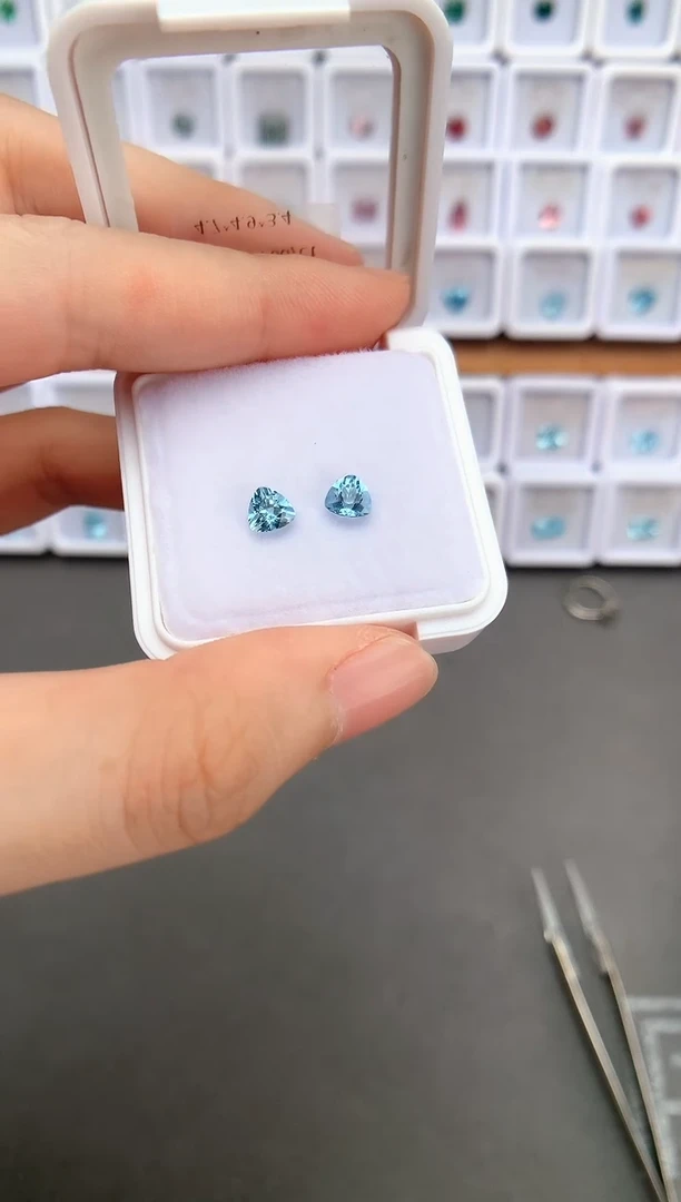 未镶嵌裸石定制海蓝宝石0.85ct