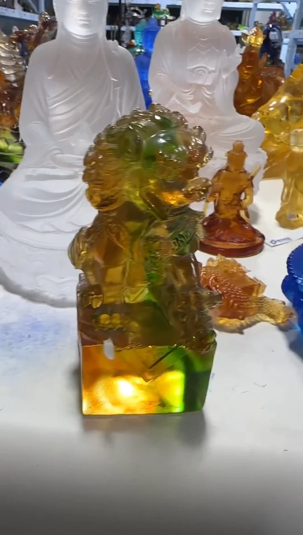 手工艺品琉璃331微瑕纯手工古法琉璃假一罚十