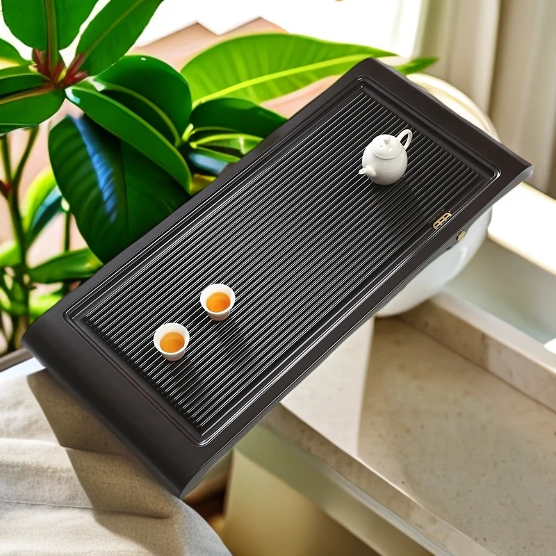 高端电木茶盘2025新款茶盘现代简约家用办公室实木茶托盘茶台茶海