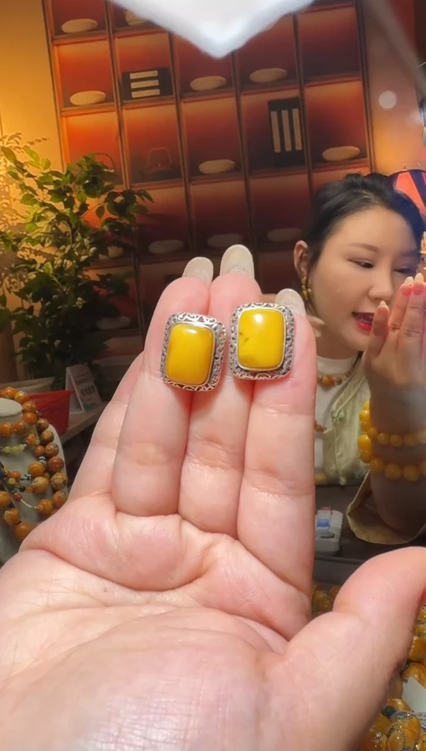 蜜蜡颈饰银S925镶嵌6732选择多样性发货其中一件