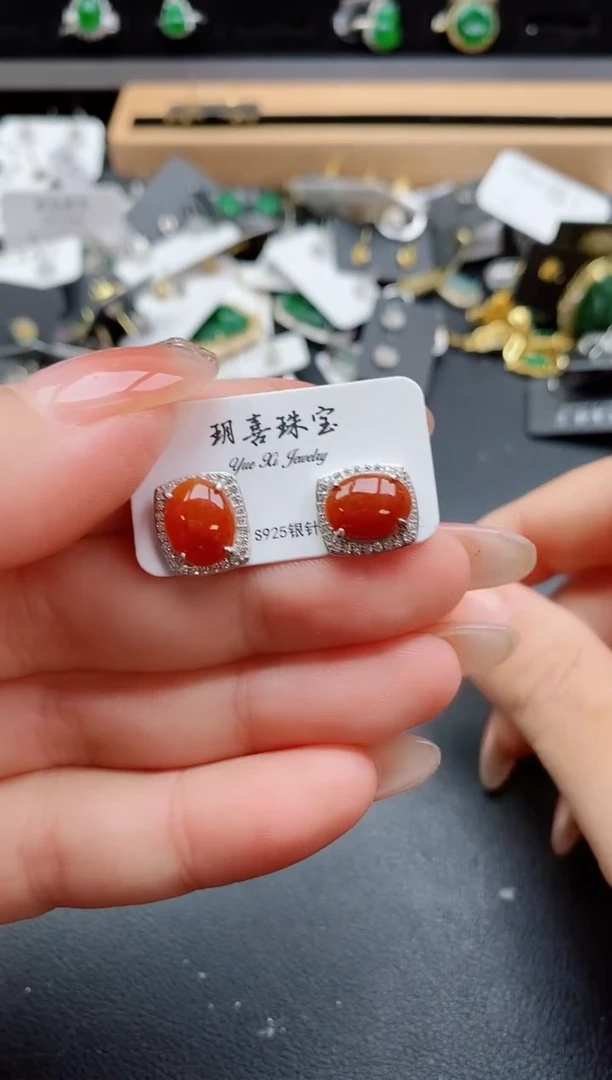 银S925镶嵌戒指翡翠1