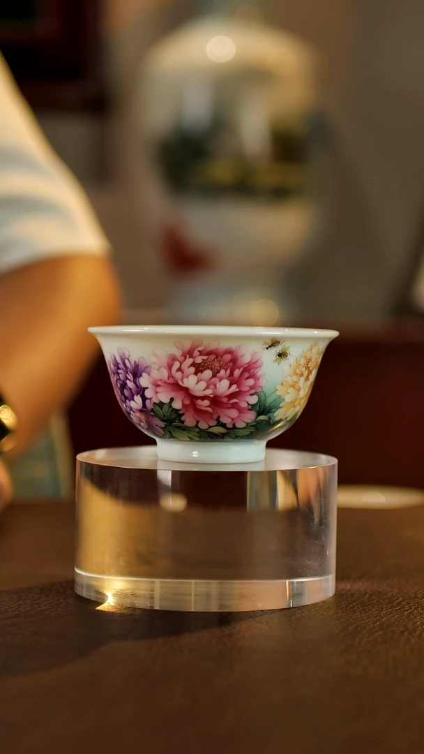 摆件景德镇陶东方艺术作品花瓶摆件瓷板画