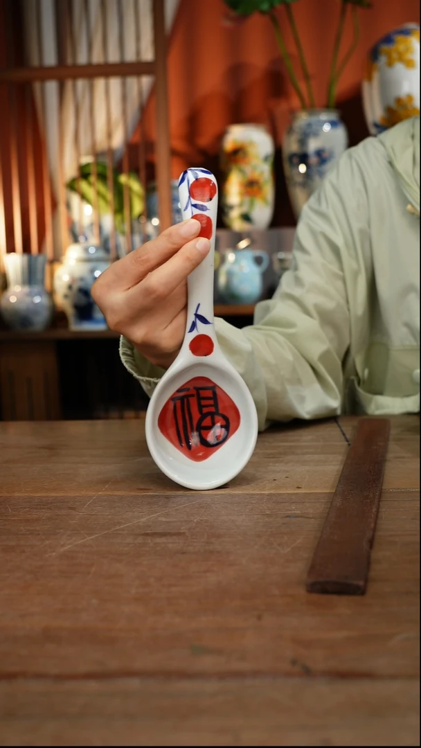 瓷片【简家甄选】景德镇设计师釉下手绘陶瓷餐具