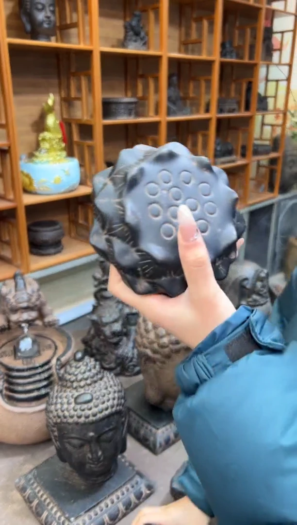 陶土莲蓬实心底座