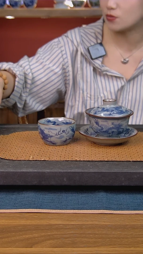 简装家用款2件套 老陶泥开片纹陶瓷茶具