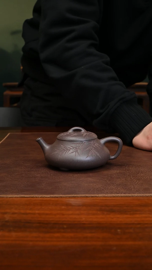 【闪购商品】紫砂茶壶吴俊叶见瓢天青泥180cc