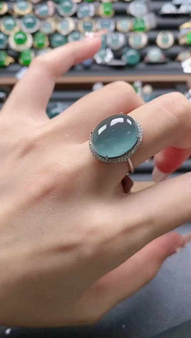 【闪购商品】翡翠戒指银S925镶嵌51511