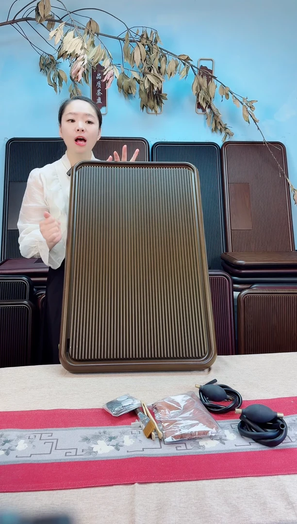 步**赢千川黄色款式茶盘80*50*5