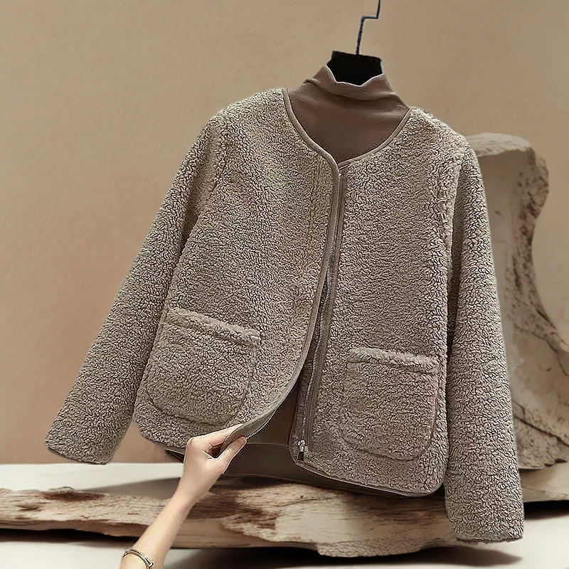 【达人号】时尚百搭宽松韩版秋冬小香风女士上衣休闲冬季立领气质