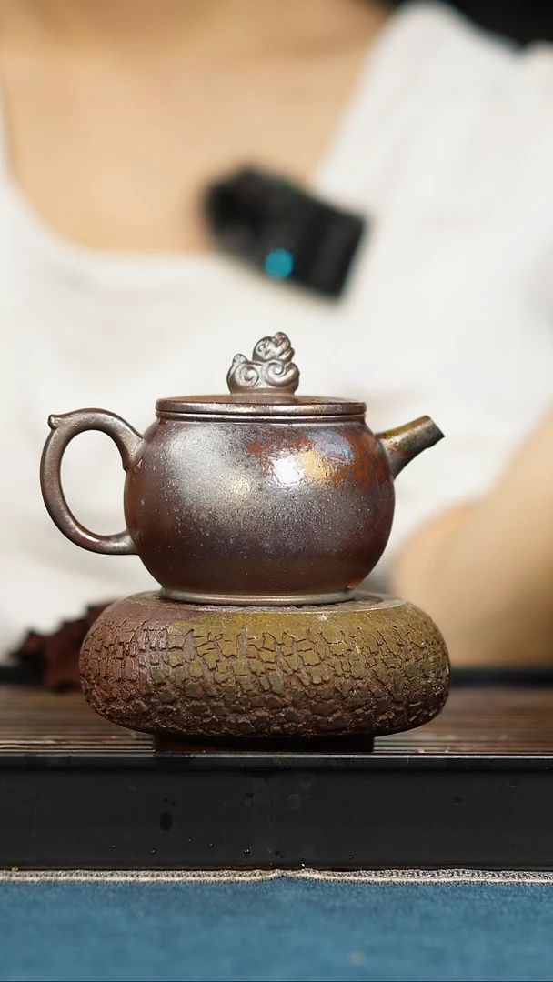 茶壶紫砂柴烧 天青 汉瓦 180cc