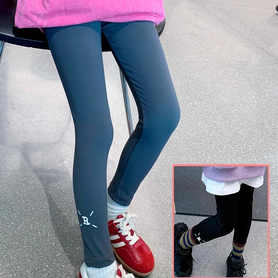 女童打底裤2025春秋装新款儿童中大童小女孩休闲鲨皮裤 K23318