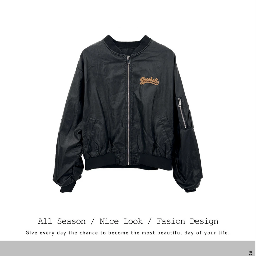 920  棒球服外套飞行员夹克2025春秋新款小个子美式休闲上衣#1713