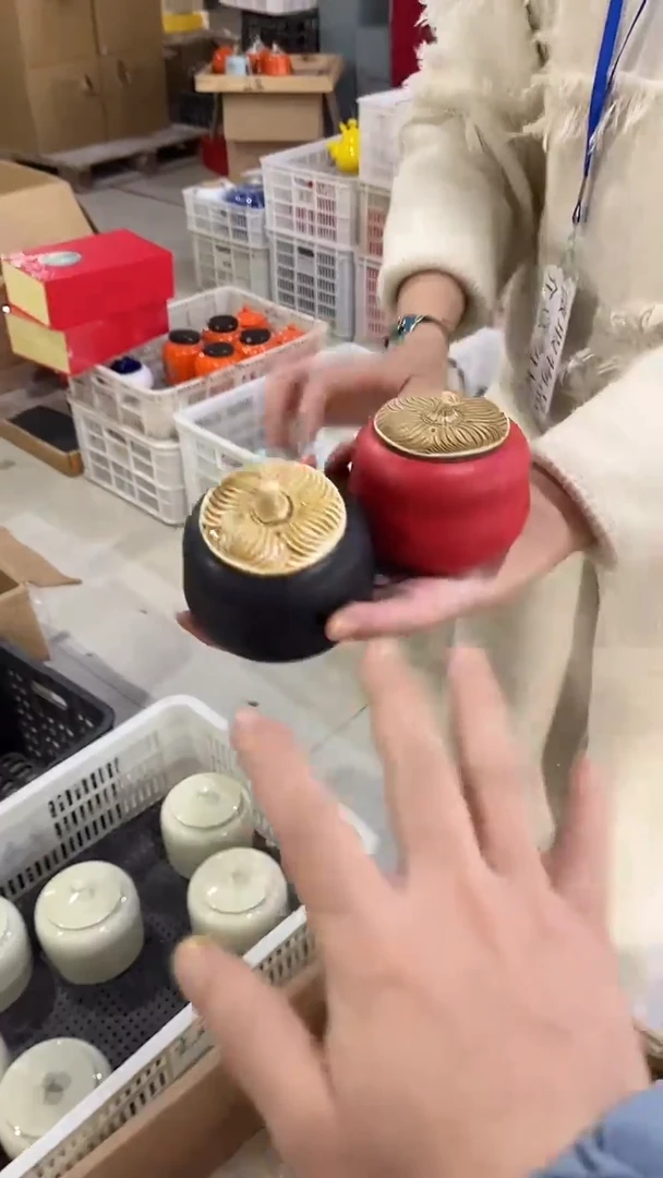 【闪购商品】摆件陶瓷茶叶罐储物罐红茶绿茶罐密封罐