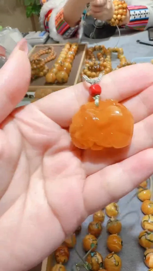 蜜蜡颈饰未镶嵌122天然蜜蜡珠宝奇石全都保真