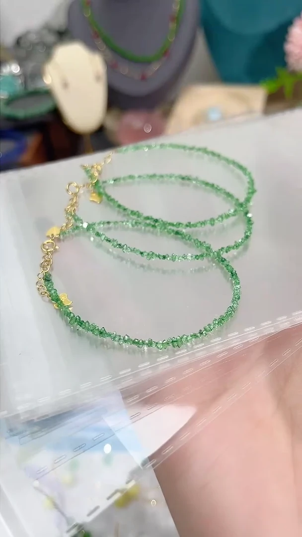 【闪购商品】钻石手链银S925镶嵌绿色99