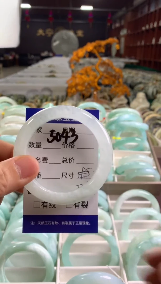 蛇纹石玉未镶嵌手镯5043