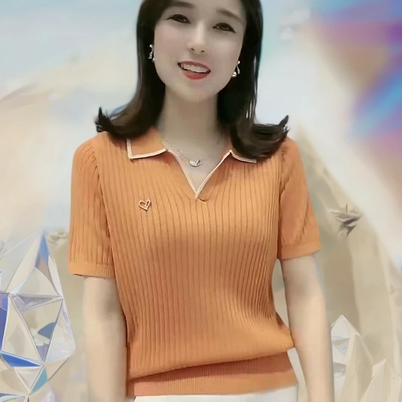 新款洋气高档女装时髦网红百搭纯色上衣时尚减龄显瘦V领打底衫