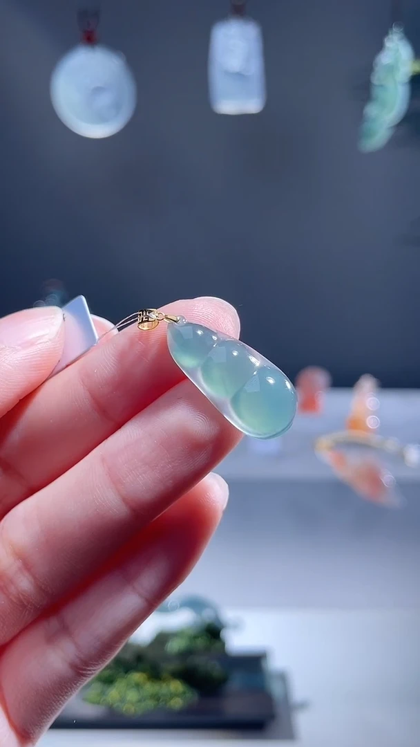 翡翠未镶嵌颈饰豆子多样性发1