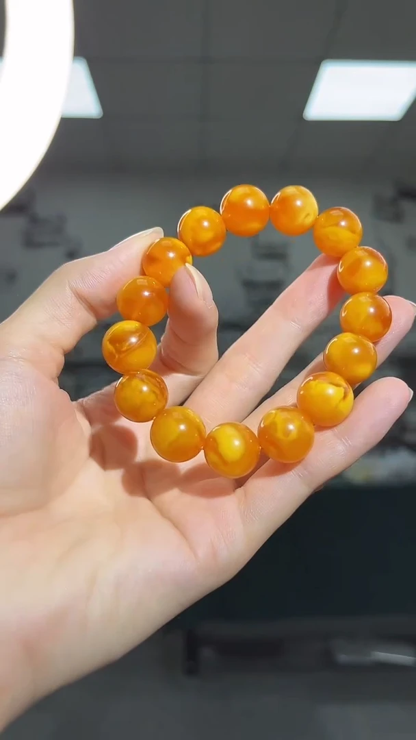 裸石琥珀未镶嵌G0604天然蜜蜡14MM