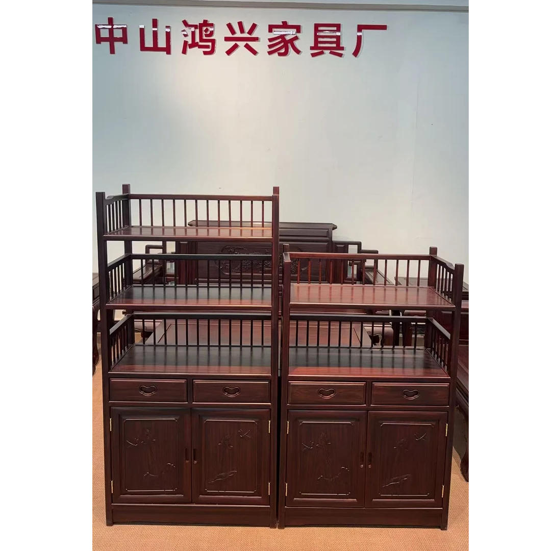 实木新古典简约家用客厅别墅办公室茶水柜储物收纳厨房轻奢新中式