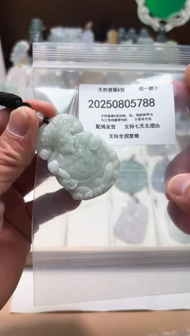 颈饰未镶嵌翡翠天然A货翡翠0823