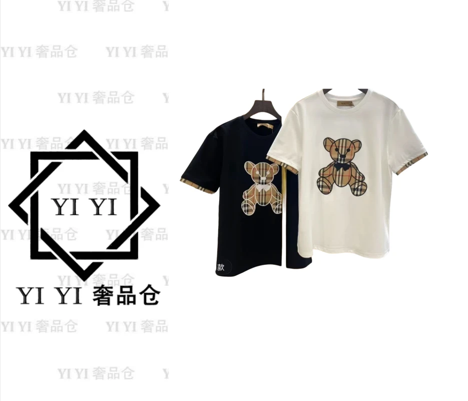 【YI YI/周一一奢品】小熊系列经典气质百搭春夏短袖T桖25232