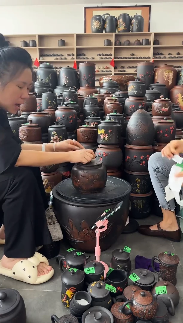 大大瑕疵茶叶罐  424  苹果竹子