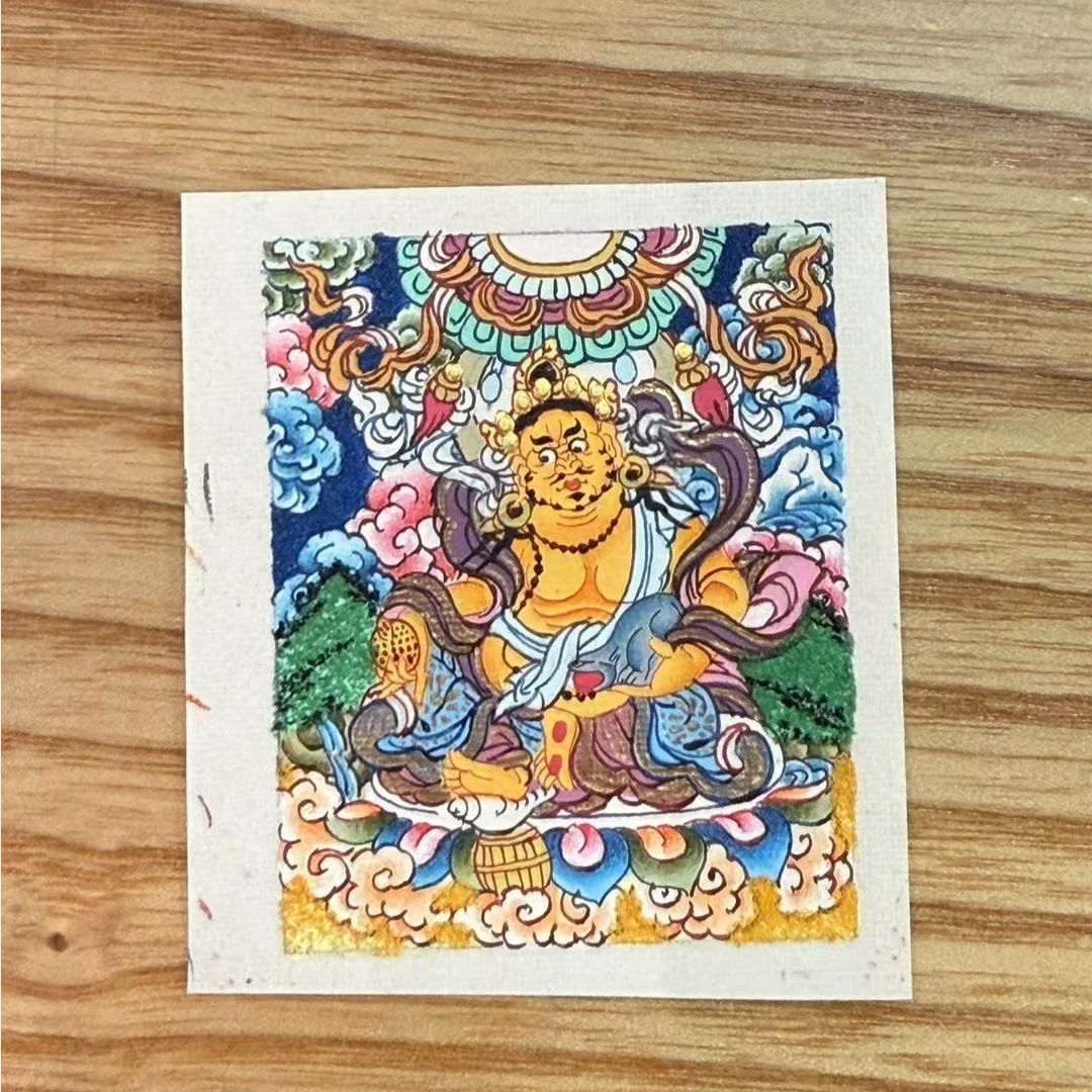 【黄C】唐卡 手绘唐卡 粗矿唐卡