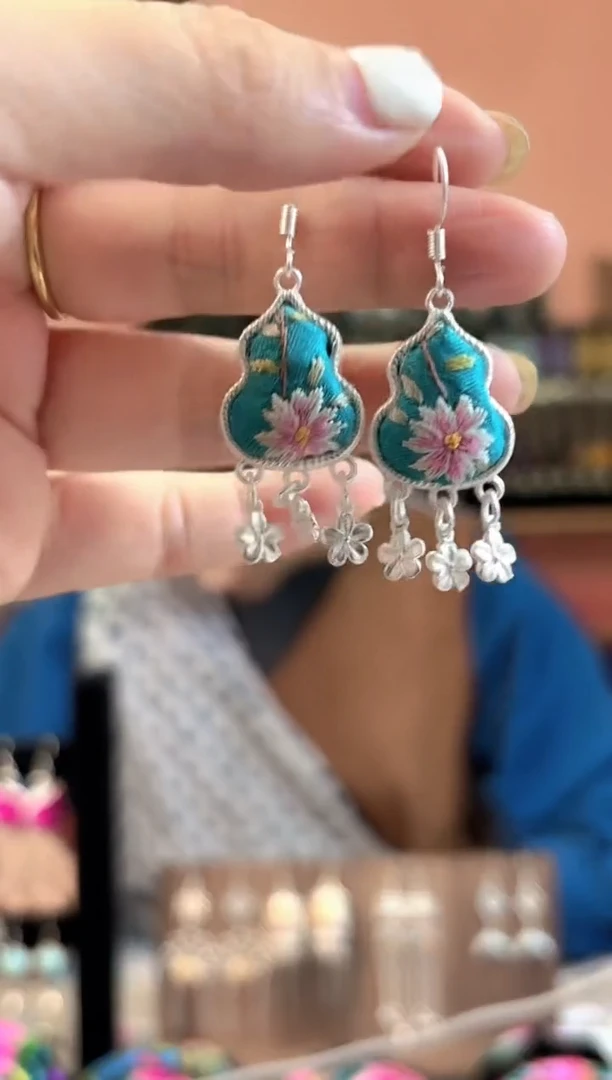 织绣艺枝独绣手工饰品120