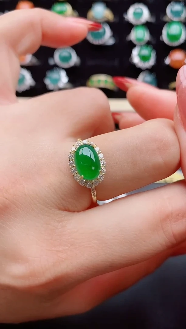 【闪购商品】翡翠戒指银S925镶嵌321321