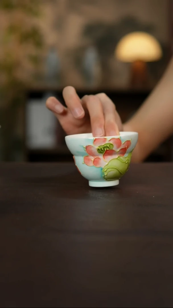 杯景德镇陶瓷杯碗柴烧多人