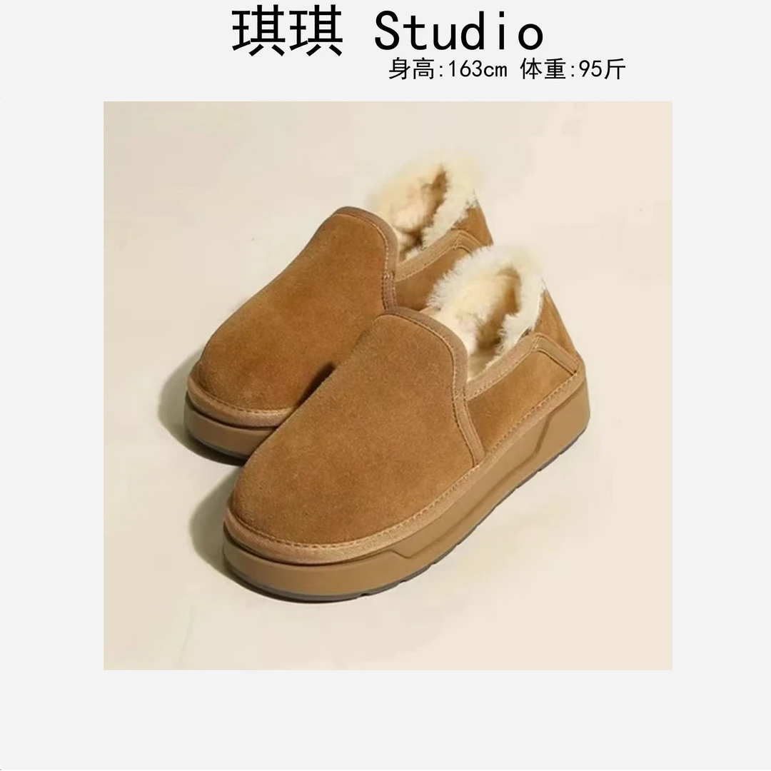 冬季新款潮流气质时尚洋气舒适保暖加绒休闲减龄百搭雪地靴-D